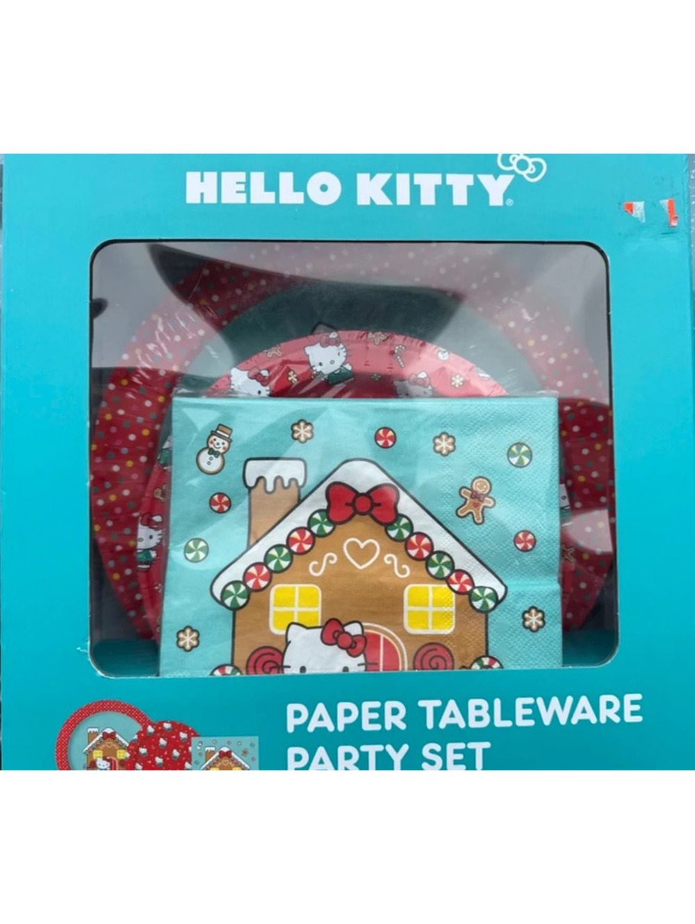 Hello Kitty Gingerbread Holiday Paper Tableware Party Set!